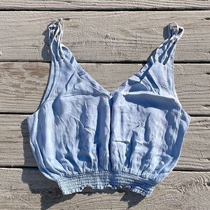 Free people cinched waist blue tank